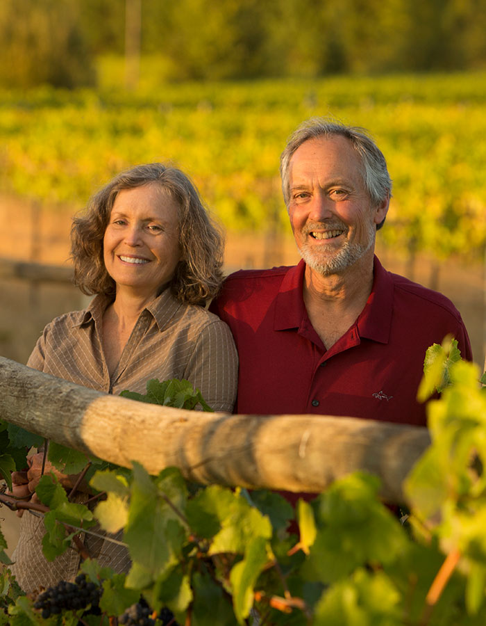 Jill and Mark, owners of Stag Hollow Wines